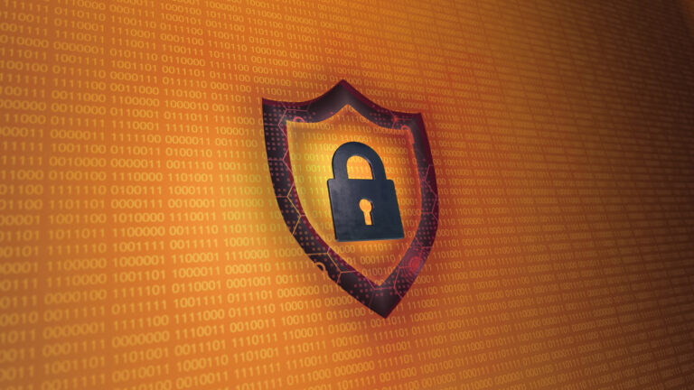 Cybersecurity Awareness Month 2026: shield and padlock over binary code